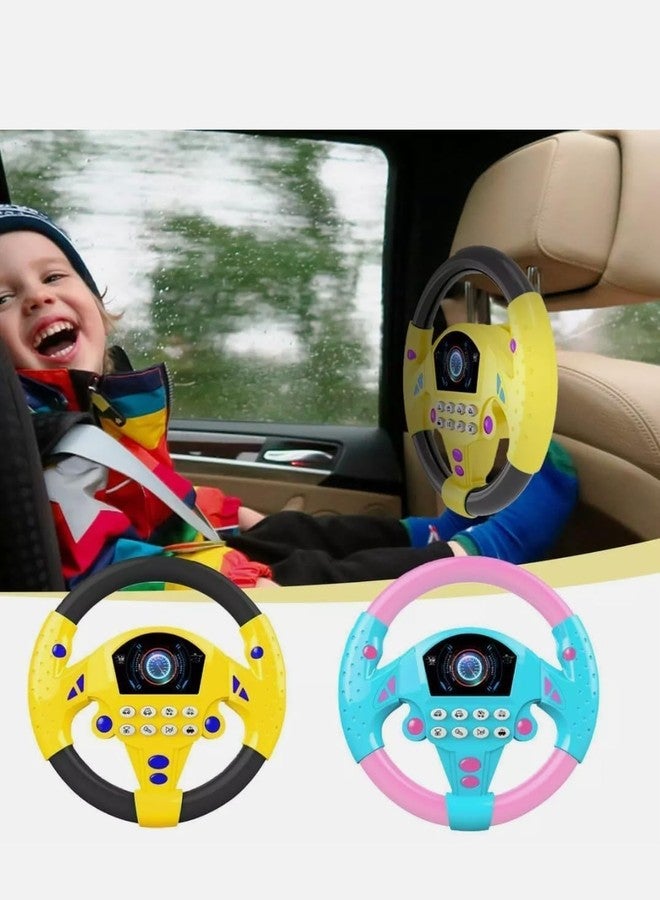 AASMUDRAT Premium Kids Driving Steering Wheel Funny Interactive Driving Wheel with Music (YELLOW) - Image 4